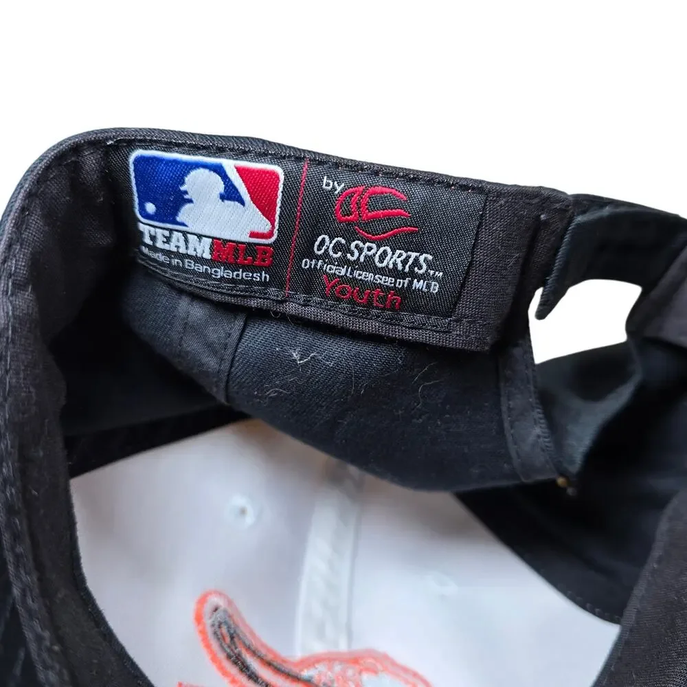 Team MLB Baltimore Orioles Hat OC Sports Strapback Hook Loop Baseball Cap YOUTH